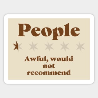 Awful - People Review - Half a Star Funny Sticker